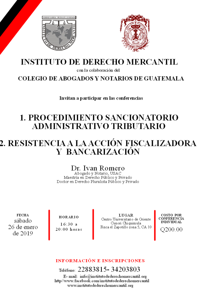 CONFERENCIAS CHIQUIMULA SABADO 26 DE ENERO 2019 DR. IVAN ROMERO