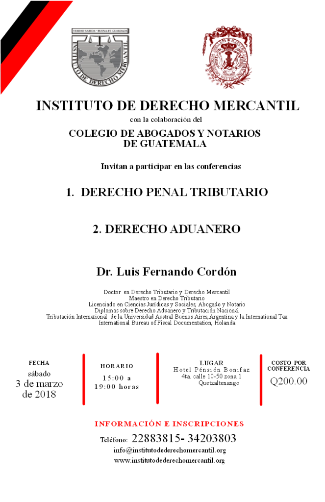 CONFERENCIAS SÁBADO 3 DE MARZO 2018 (DR. LUIS CORDÓN)