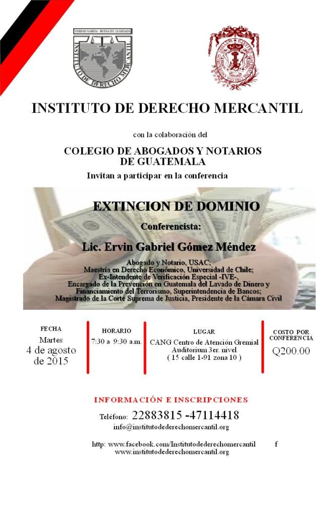 EXTINCIÓN DE DOMINIO 2015