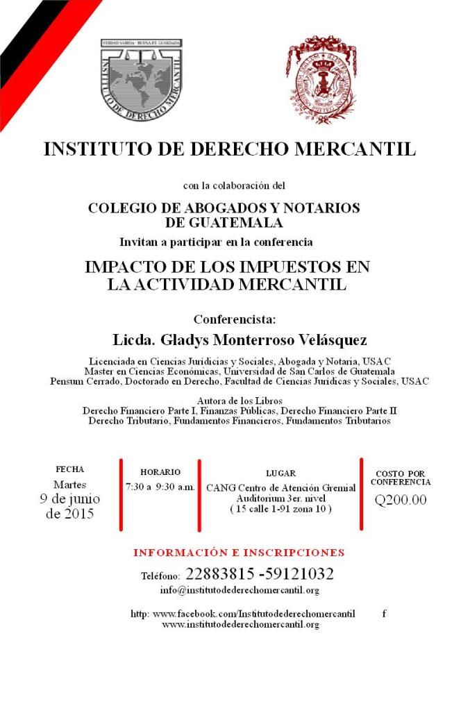 IMPACTO DE LOS IMPUESTOS EN LA ACTIVIDAD MERCANTIL 2015